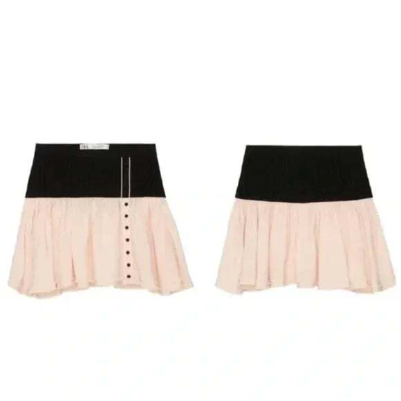 Zara Dresses & Skirts - Zara Limited Edition Pleated Contrasting Mini Skirt